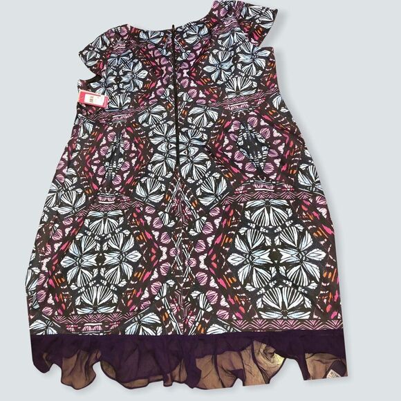 VINCE CAMUTO Dress Plus Size 22W NEW Casual Day Evening Purple Blue Dress - Picture 3 of 10